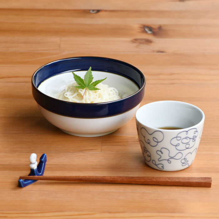 白山陶器 繽紛藍 5號碗 波佐見燒日本製餐碗