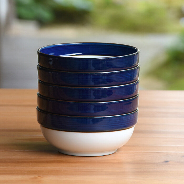 白山陶器 繽紛藍 5號碗 波佐見燒日本製餐碗