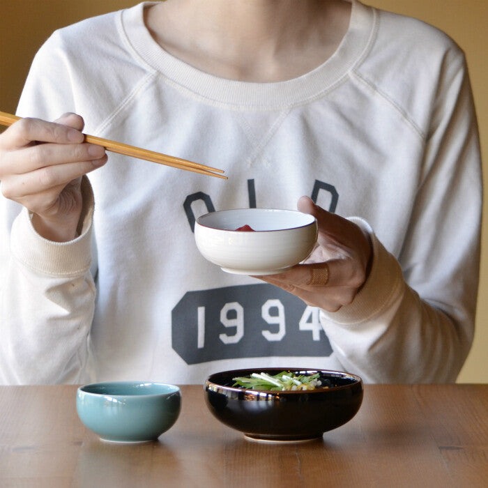 白山陶器 千段紋豆碗 波佐見燒 日本製 白磁 Japan E-Shop