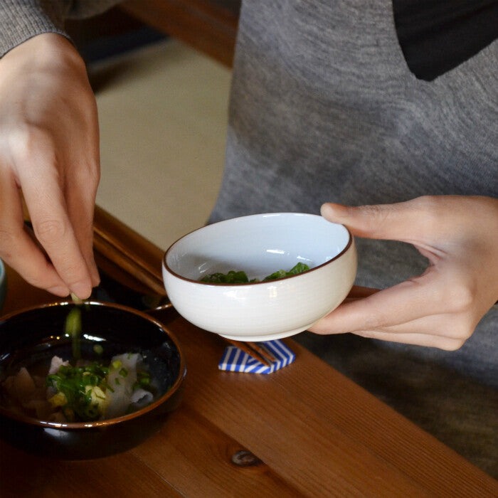 白山陶器 豆碗 波佐見燒 日本製 天目青磁雙色 Japan E-Shop