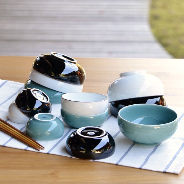白山陶器 小鉢 波佐見燒 日本製 天目青磁雙色 Japan E-Shop