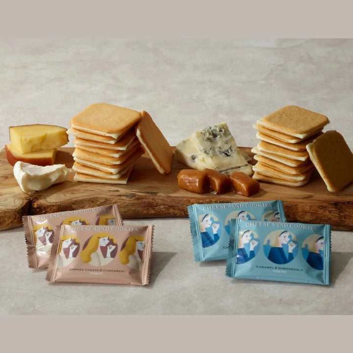 Now on Cheese 東京限定 焦糖藍紋起司夾心餅乾 10入 職人手作 鹹甜多層次 Japan E-Shop