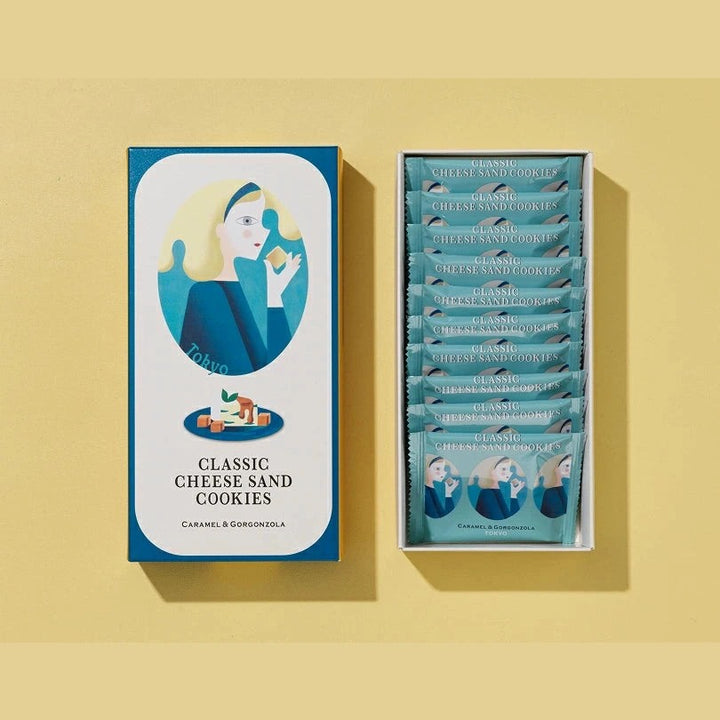 Now on Cheese 東京限定 焦糖藍紋起司夾心餅乾 10入 職人手作 鹹甜多層次 Japan E-Shop