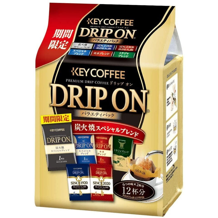 咖啡, 飲料 日本key coffee drip on挂耳咖啡！手沖咖啡慢生活！6種不同口味，12杯分 Key Coffee japan e-shop