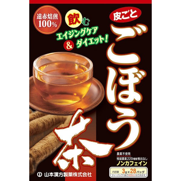 飲料 山本漢方100%天然牛蒡茶 減肥潤腸抗衰 無咖啡因 28袋 山本漢方 japan e-shop