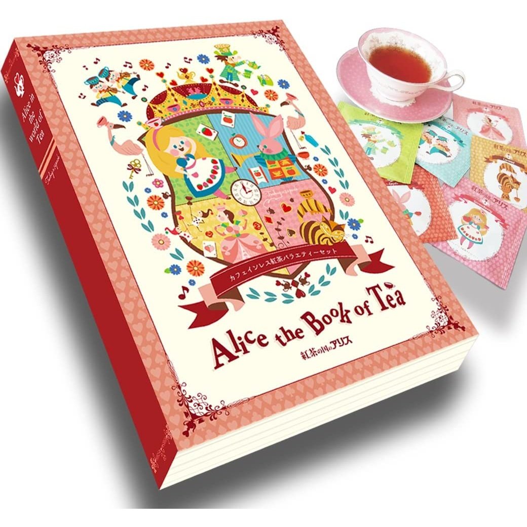 飲料 日本 紅茶の國 Alice Book of Tea 茶書 茶包 伯爵茶 蜜桃茶 草莓茶 蘋果茶 焦糖 錫蘭 禮盒 