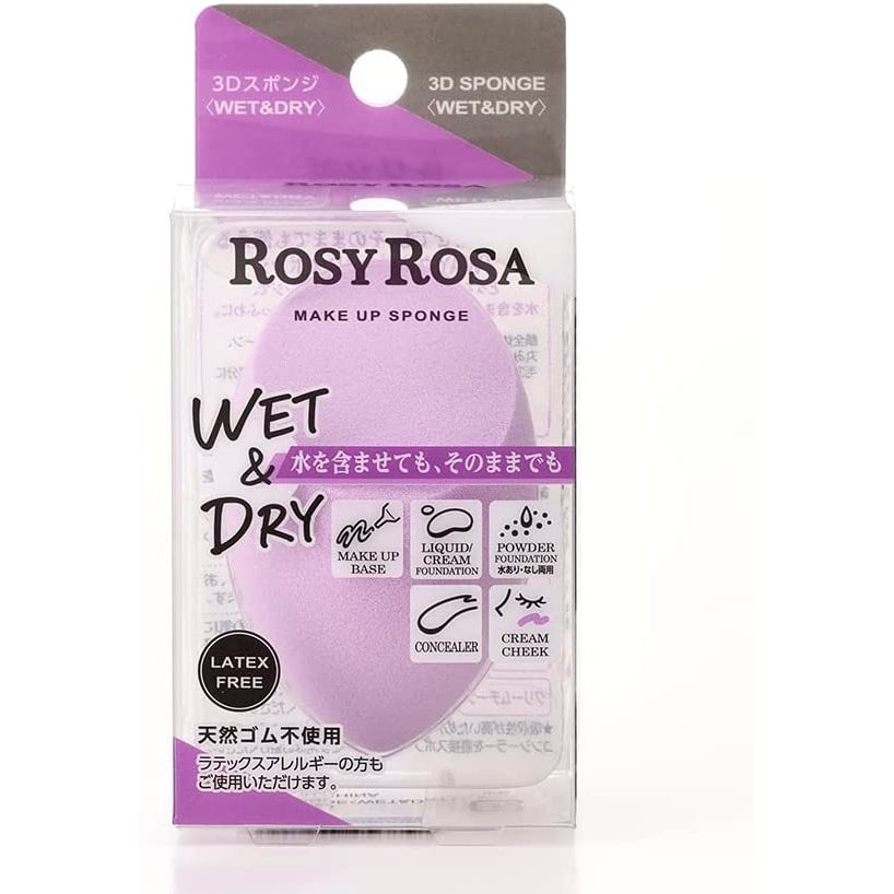 化妝刷, 粉撲 日本ROSY ROSA 乾濕兩用氣墊粉撲棉花糖海綿美妝蛋化妝海綿美妝蛋 多款入 ROSY ROSA 