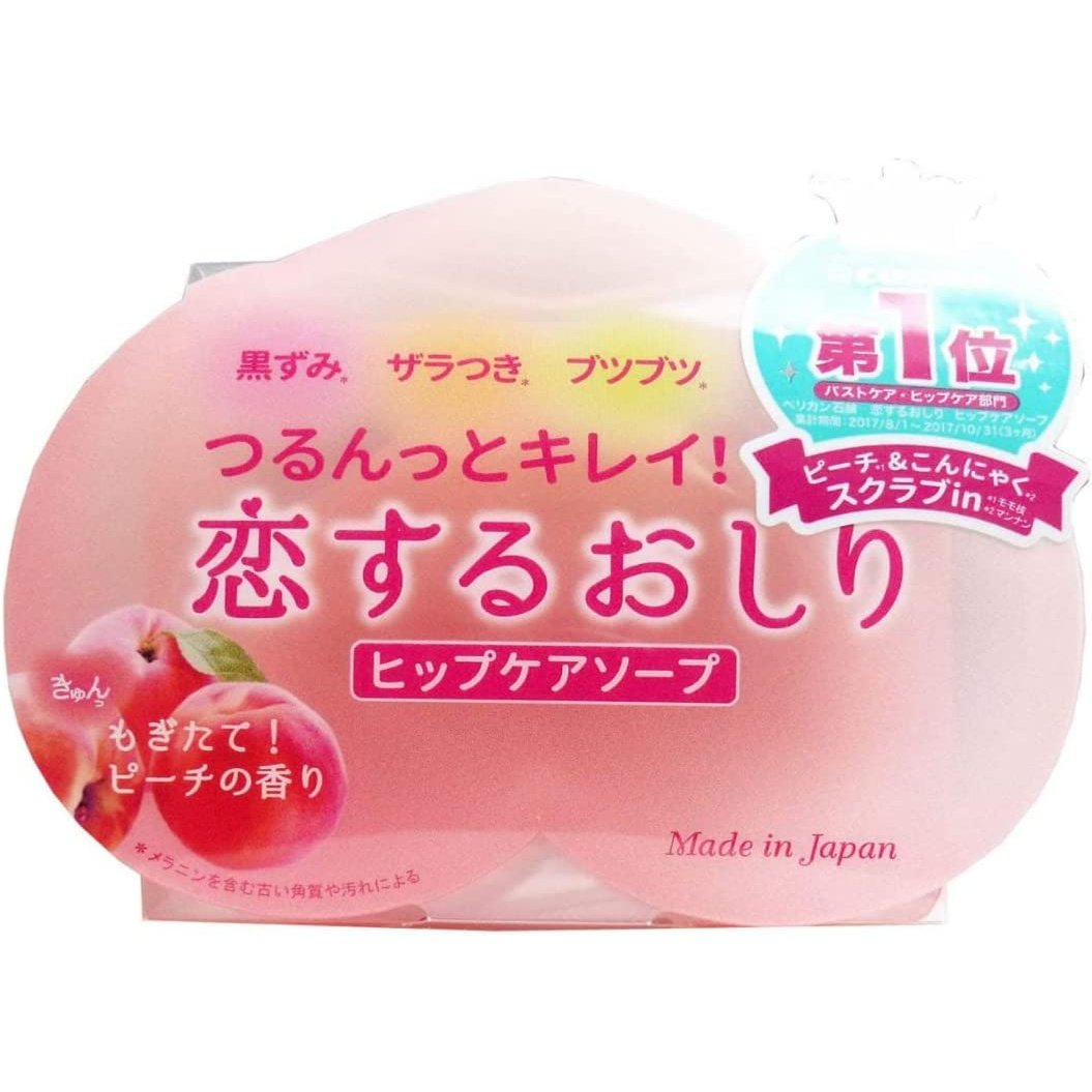 身體護理 Cosme第一位 日本 Pelican 蜜桃 美臀清洁皂 去角质 去黑色素 亮白嫩滑 80g 👍 pelican 