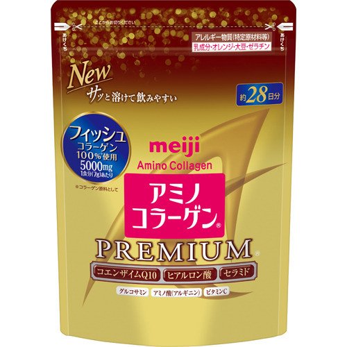 美容美白 明治MEIJI 氨基酸膠原蛋白粉Premium 奢華版 28日分 明治 
