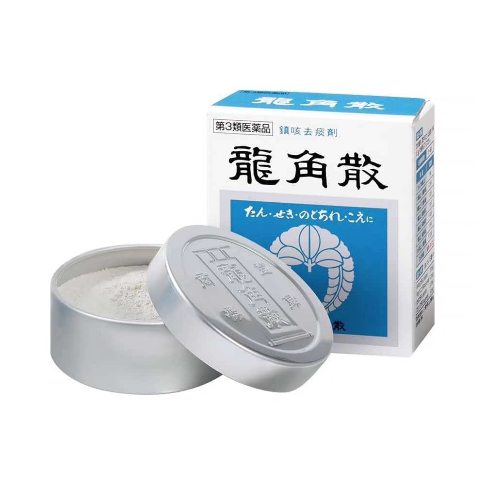 喉嚨痛, 喉嚨藥 龍角散粉末緩和喉嚨腫痛咳嗽痛20g 43g 90g 龍角散 